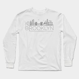 Brooklyn Minimal Skyline Long Sleeve T-Shirt